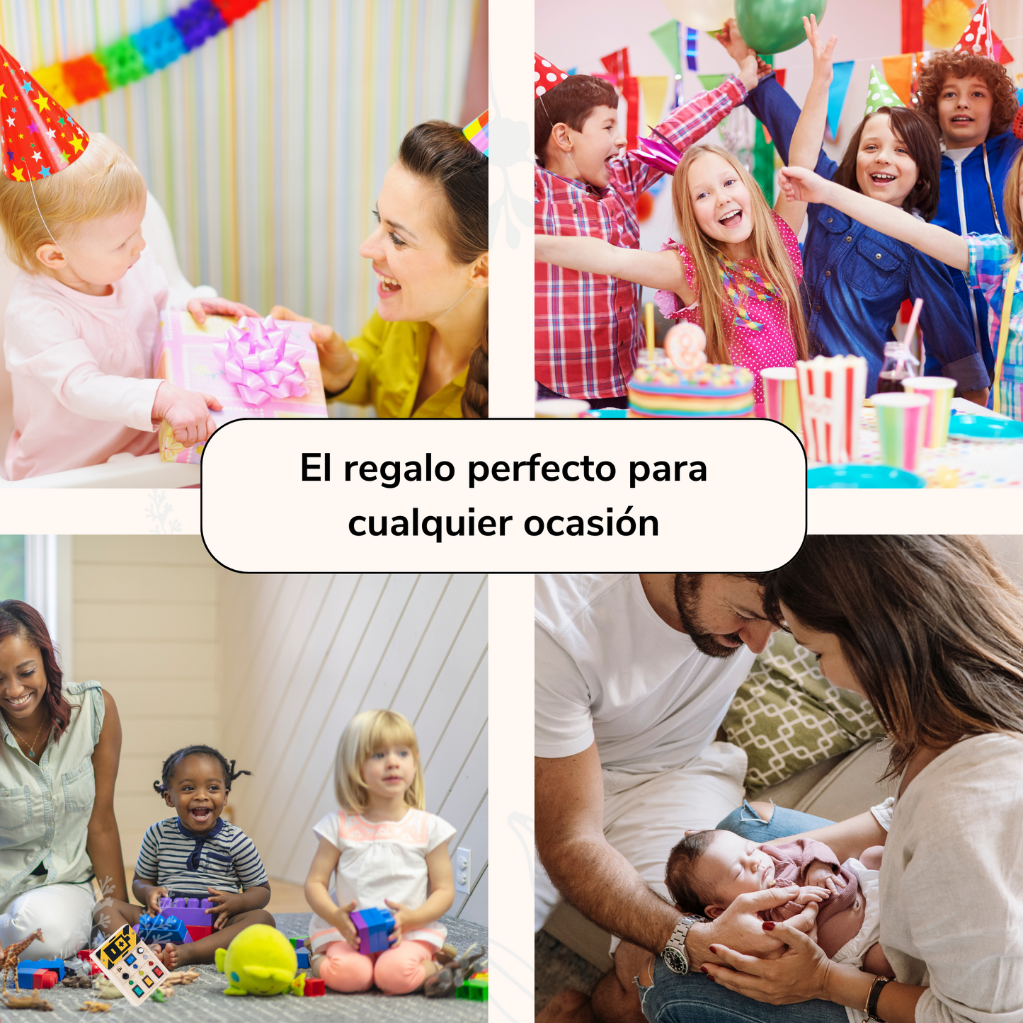 Tablero Montessori de Interruptores de Luz y Sonido para la Exploración Sensorial en Niños