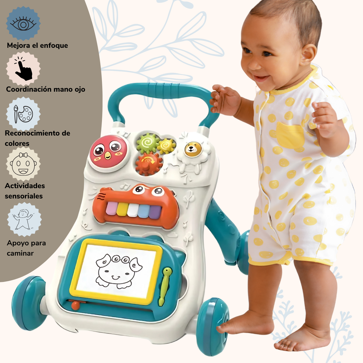 Andadera Para Bebe Musical Didactico Tablero De Dibujo