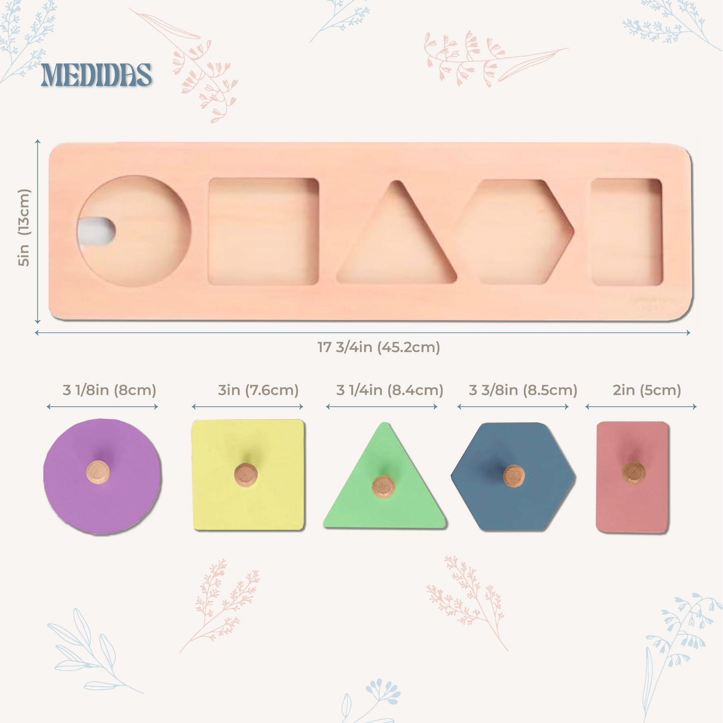Tablero Montessori de Formas + Fotos Happy face puzzle