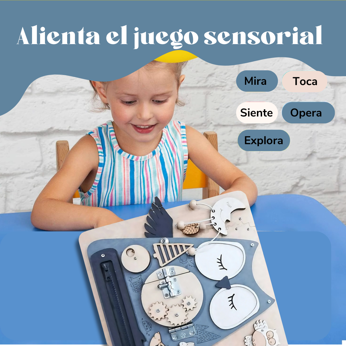 Juguete Tablero Montessori Sensorial Didáctico Educativos Boho (Copia)