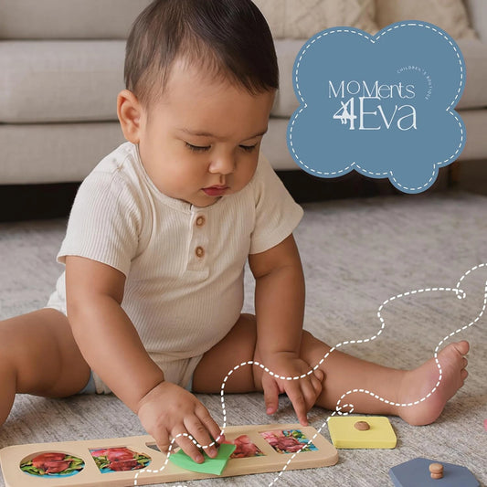 Tablero Montessori de Formas + Fotos Happy face puzzle