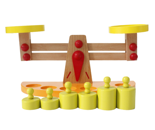 Juguete Montessori de Balanza para Aprender y Jugar