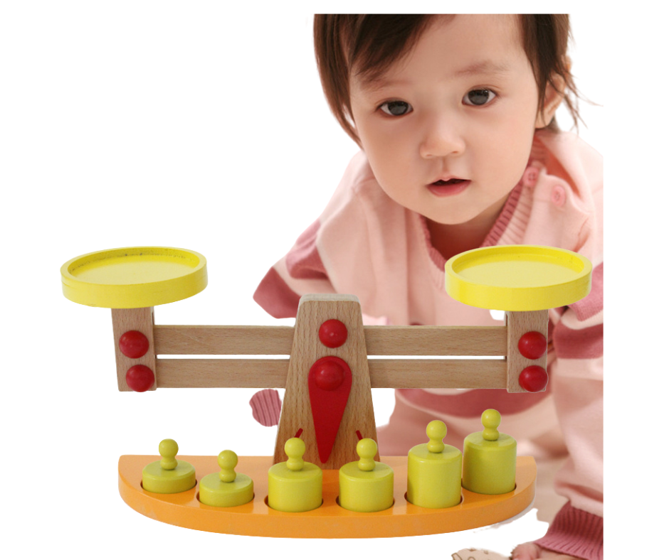 Juguete Montessori de Balanza para Aprender y Jugar