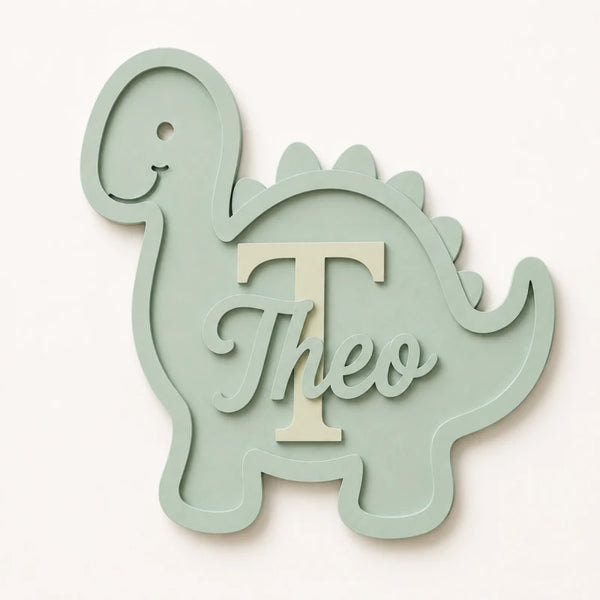 Letrero Nombre Cuadro Niño Dinosaurio Para Decorar Cuarto (Copia)