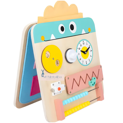 Tablero Montessori con Forma de Libro y Figura de Monstruo para Aprender y Jugar