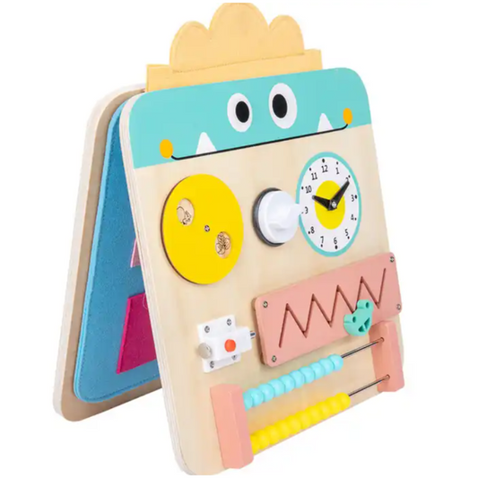 Tablero Montessori con Forma de Libro y Figura de Monstruo para Aprender y Jugar