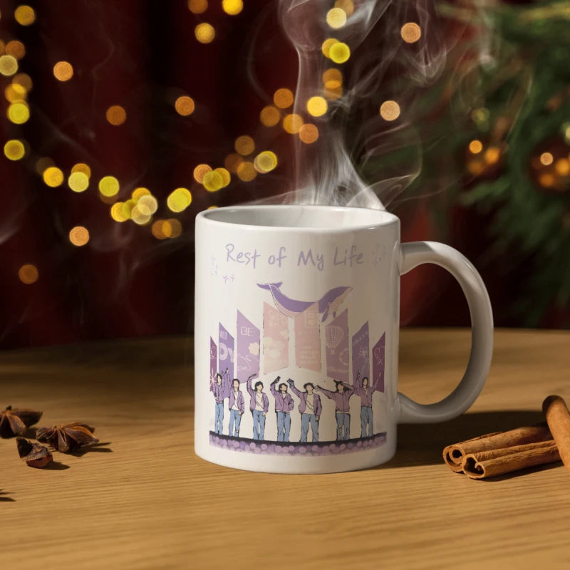 Taza De Cerámica Ballena Bt21 K-pop Bts 350ml Regalo Fan Bts