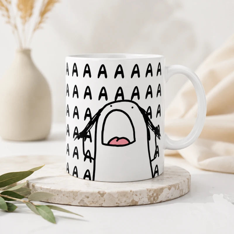 Taza Para Cafe Gritos Flork 335ml Regalo Papá Mamá Amigo