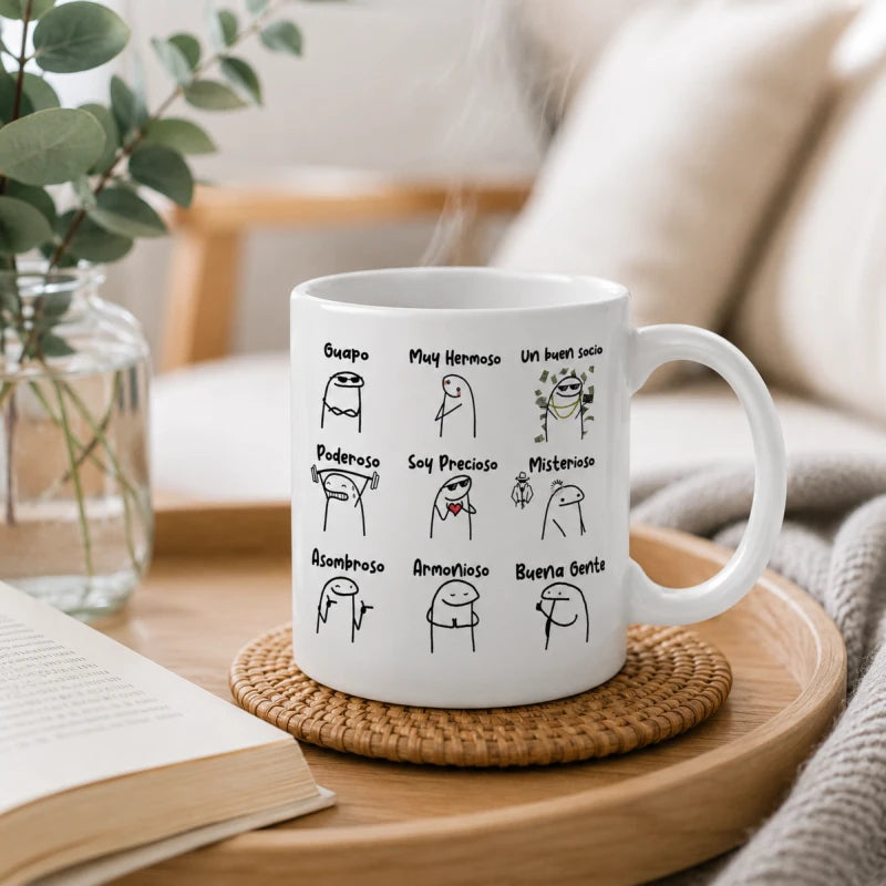 Taza Para Cafe Guapo Poderoso Flork Regalo Papá Mamá Amigo