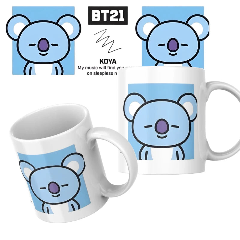 Taza De Cerámica Koya Bt21 K-pop Bts 350ml Regalo Fan Bts