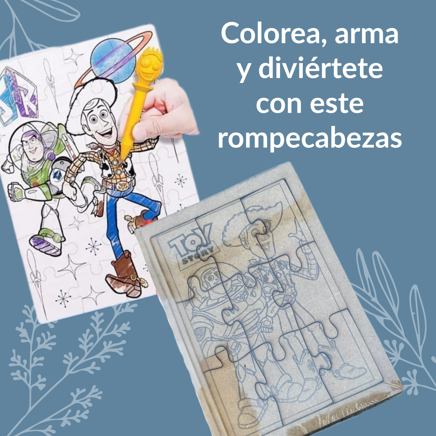 Juguetes 6pz Rompecabezas Fiesta Piñata Infantil Niños Tematicos