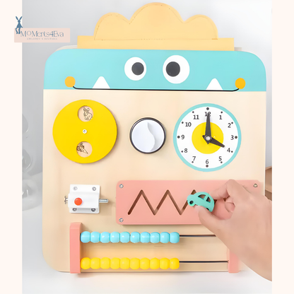 Tablero Montessori con Forma de Libro y Figura de Monstruo para Aprender y Jugar