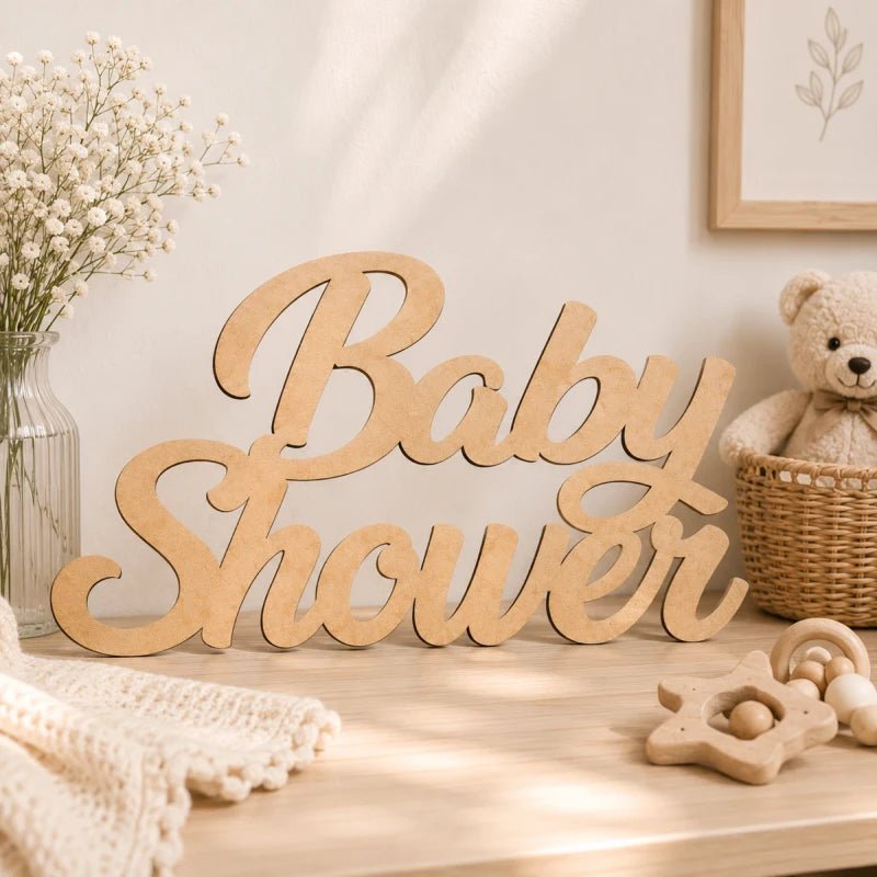 Letrero de decoración Oh Baby! Baby shower Buatizo 60x30 cm