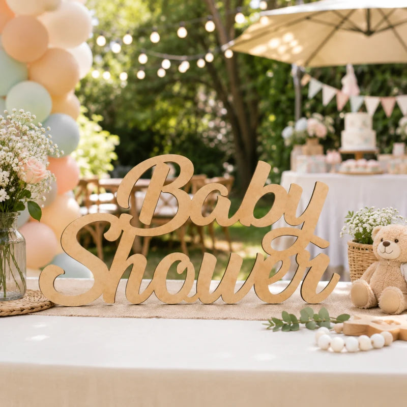 Letrero de decoración Oh Baby! Baby shower Buatizo 60x30 cm