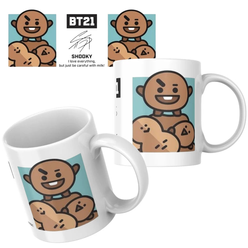 Taza De Cerámica Shooky Bt21 K-pop Bts 350ml Regalo Fan Bts