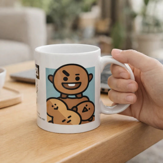 Taza De Cerámica Shooky Bt21 K-pop Bts 350ml Regalo Fan Bts