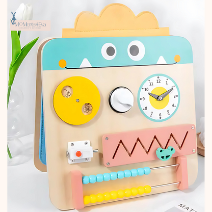 Tablero Montessori con Forma de Libro y Figura de Monstruo para Aprender y Jugar