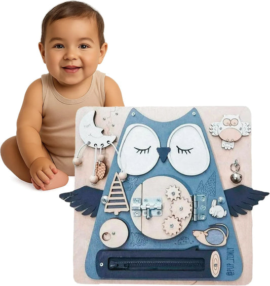 Juguete Tablero Montessori Sensorial Didáctico Educativos Buho