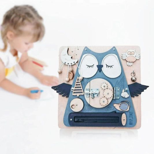 Juguete Tablero Montessori Sensorial Didáctico Educativos Buho