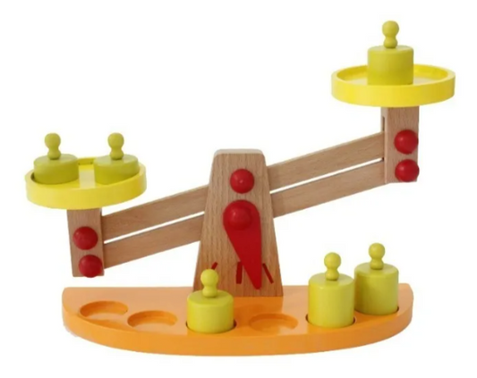 Juguete Montessori de Balanza para Aprender y Jugar