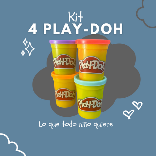 Kit 4 botes Plastilina Play- Doh 112gr c/u