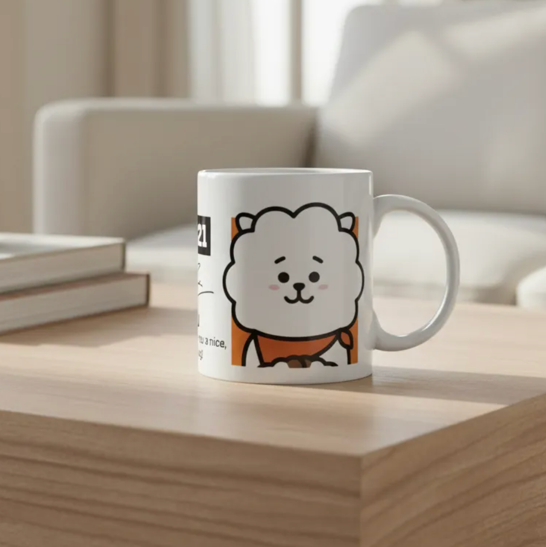 Taza De Cerámica RJ Bt21 K-pop Bts 350ml Regalo Fan Bts