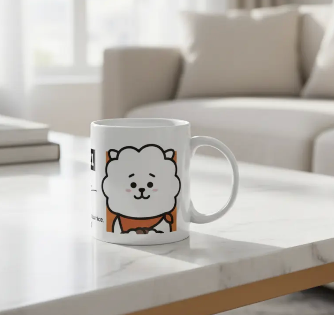 Taza De Cerámica RJ Bt21 K-pop Bts 350ml Regalo Fan Bts