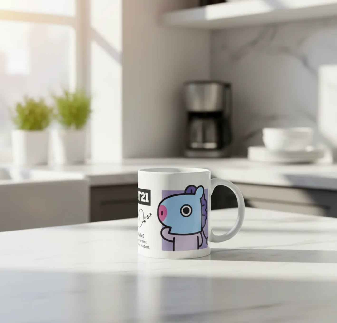 Taza De Cerámica Mang Bt21 K-pop Bts 350ml Regalo Fan Bts