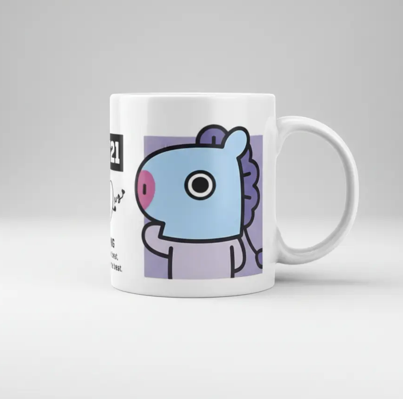 Taza De Cerámica Mang Bt21 K-pop Bts 350ml Regalo Fan Bts
