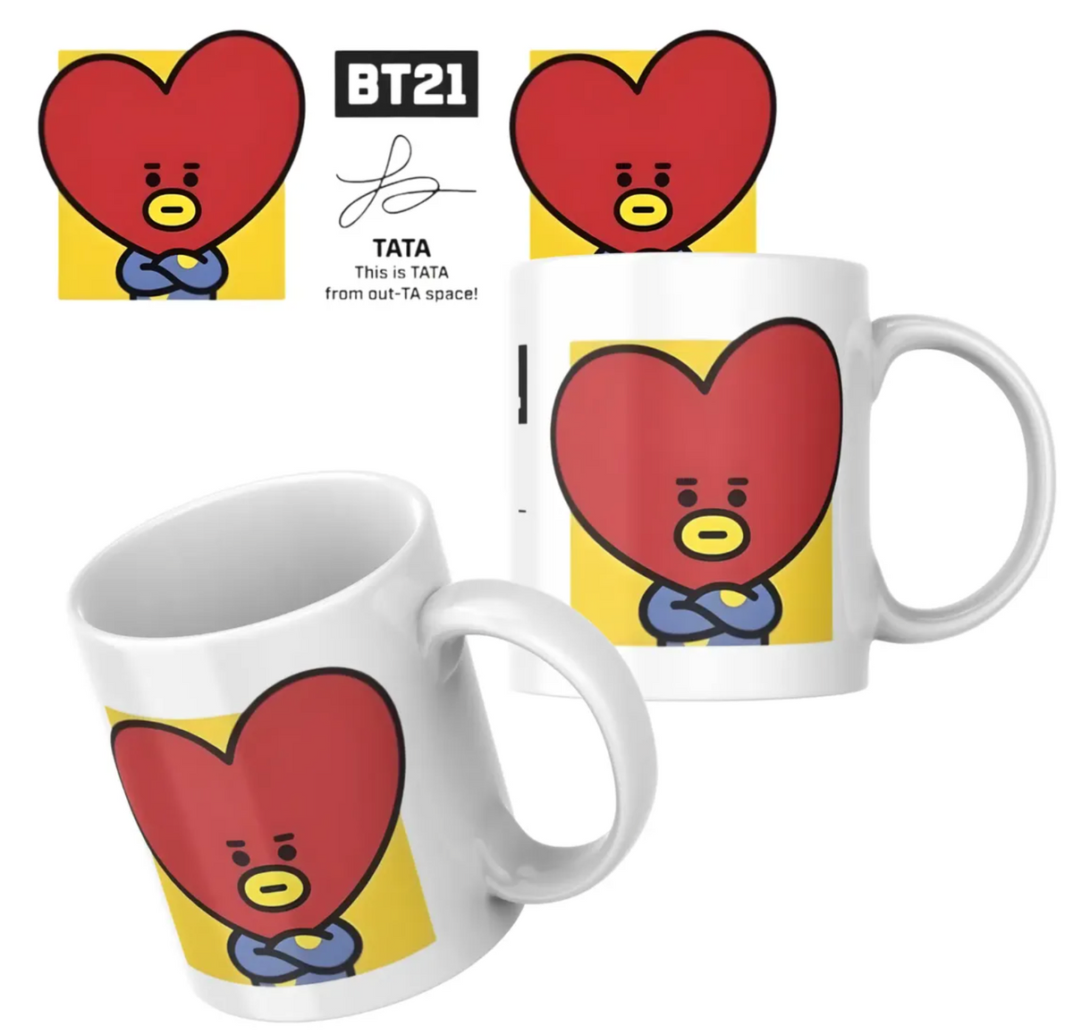 Taza De Cerámica Tata Bt21 K-pop Bts 350ml Regalo Fan Bts