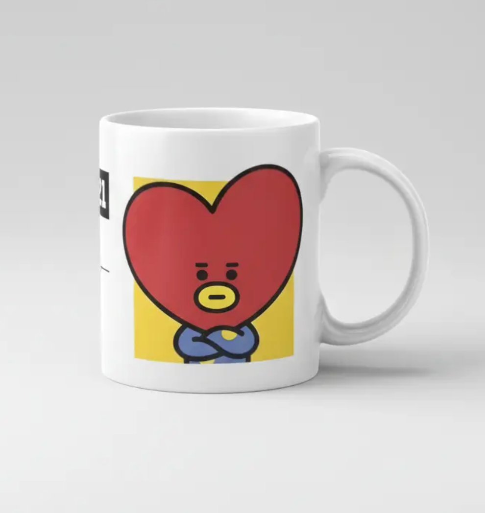 Taza De Cerámica Tata Bt21 K-pop Bts 350ml Regalo Fan Bts