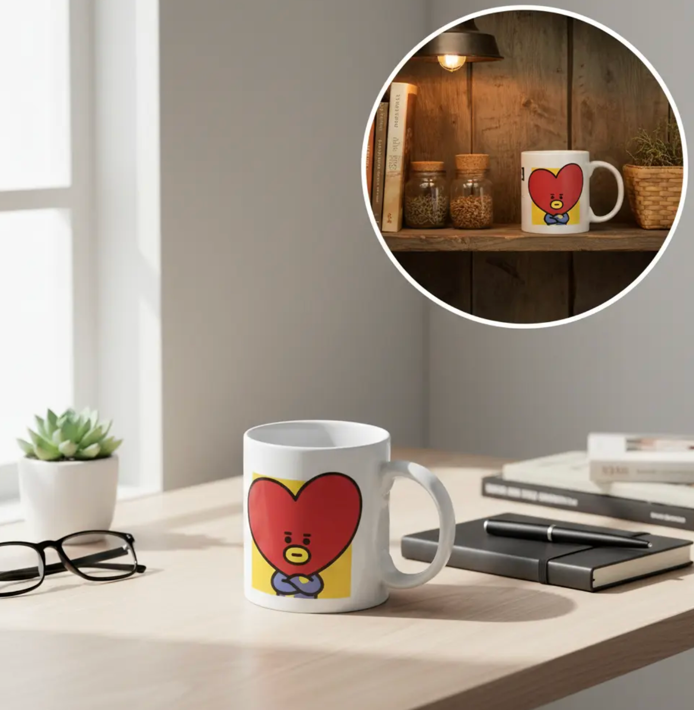 Taza De Cerámica Tata Bt21 K-pop Bts 350ml Regalo Fan Bts