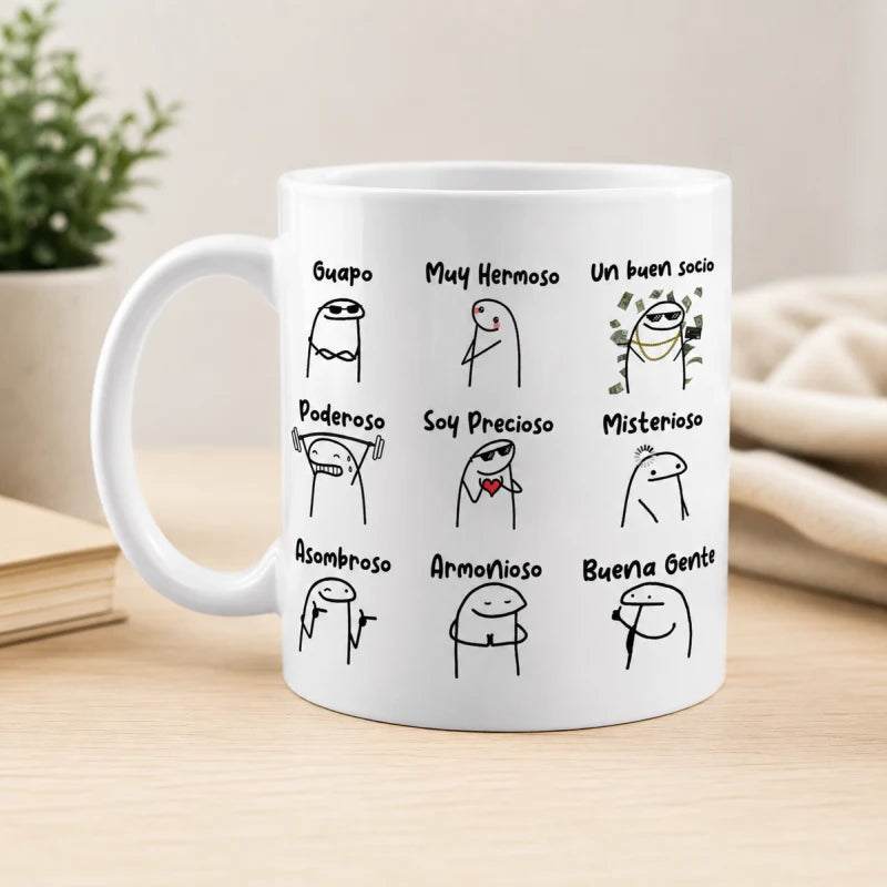Taza Para Cafe Guapo Poderoso Flork Regalo Papá Mamá Amigo