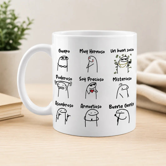 Taza Para Cafe Guapo Poderoso Flork Regalo Papá Mamá Amigo